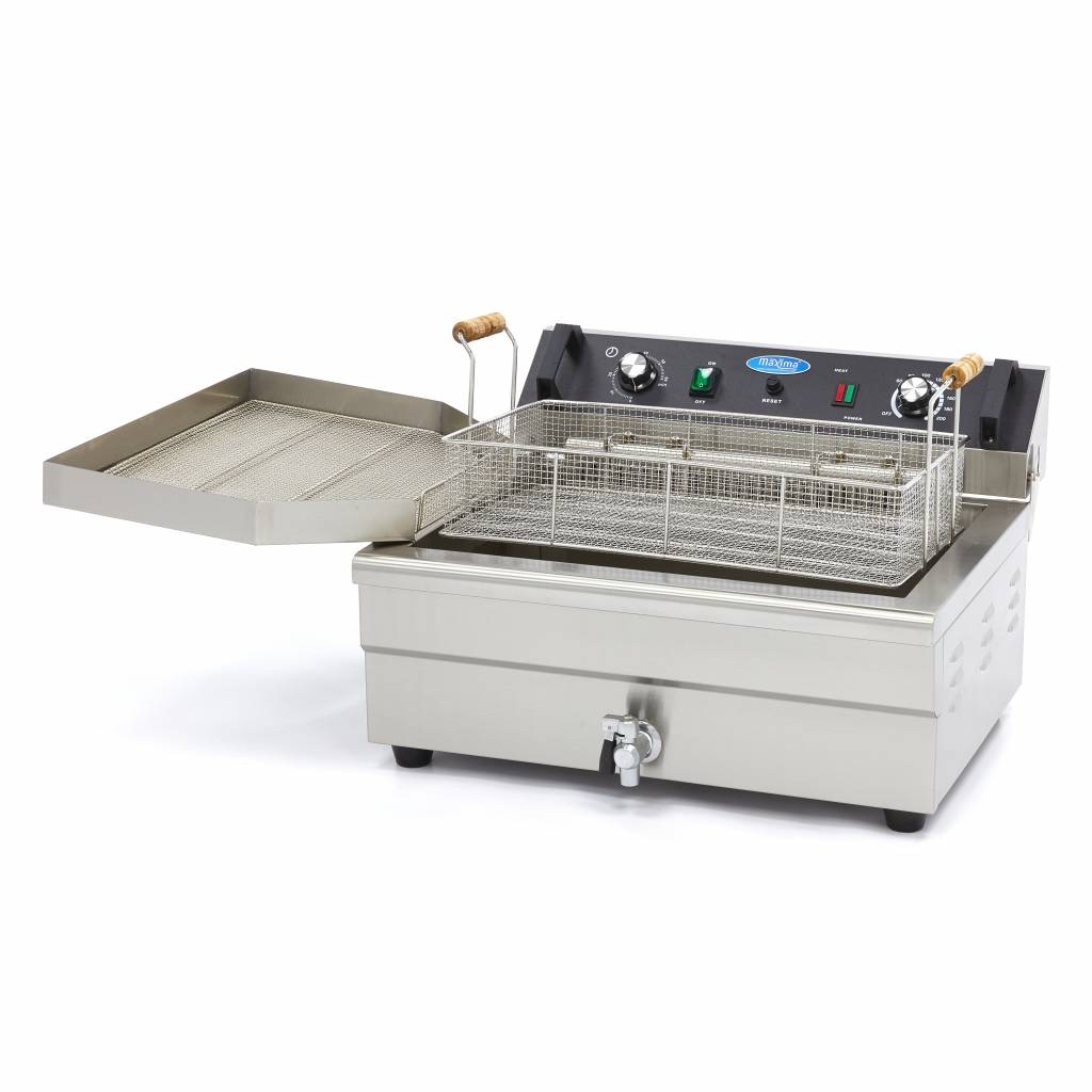 Friteuse Boulangerie Poissonerie professionnelle 1 x 20L Electrique avec Robinet