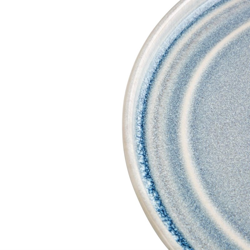 Assiette plate bleu cristallin Olympia Cavolo 18 cm - Lot de 6