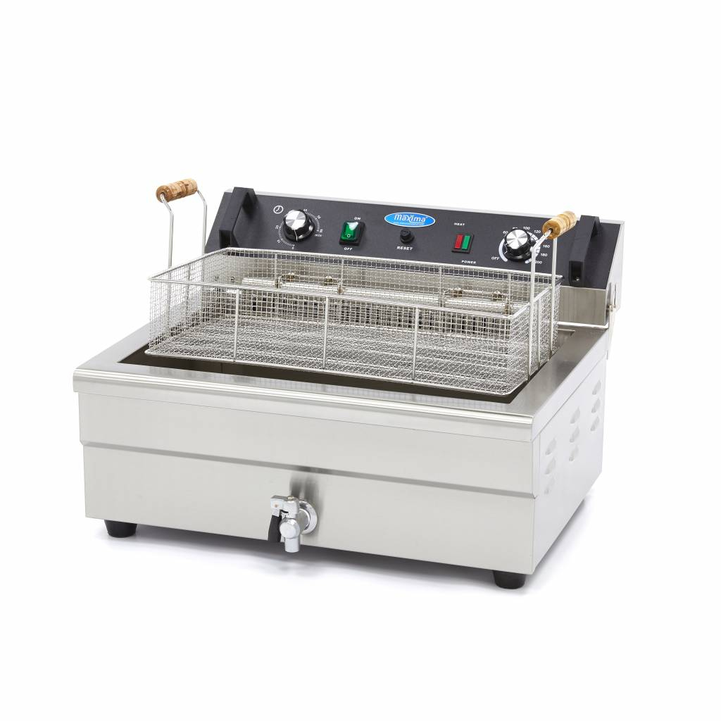 Friteuse Boulangerie Poissonerie professionnelle 1 x 20L Electrique avec Robinet