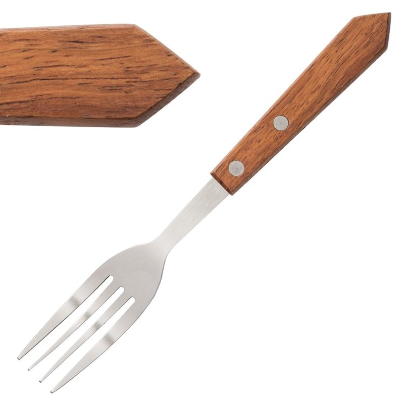 Fourchettes à viande manche en bois