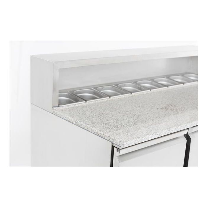 Table Pizza Réfrigérée 3 portes pour 8 GN 1/6 - Combisteel