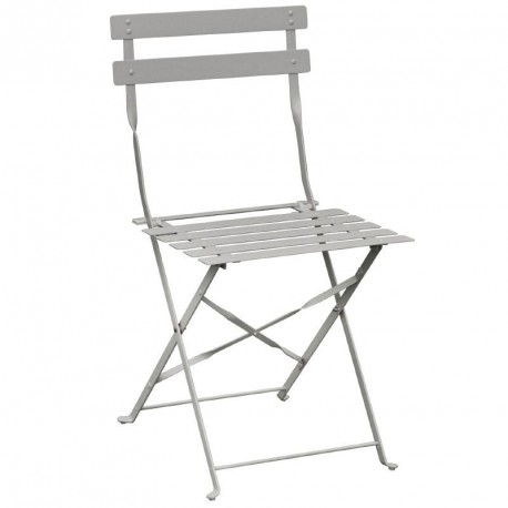 Chaise de terrasse en acier gris Bolero - Lot de 2