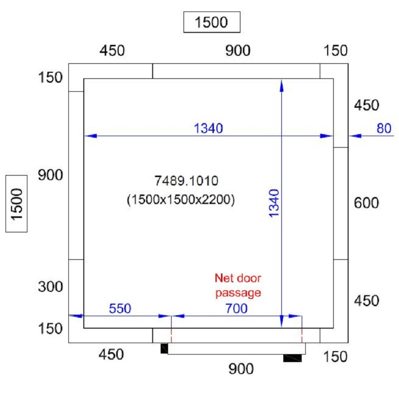 Chambre Froide Positive Pro Line - Hauteur 2200 mm - Combisteel