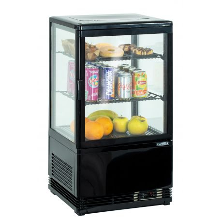 MINI VITRINE RÉFRIGÉRÉE POSITIVE 58L NOIRE