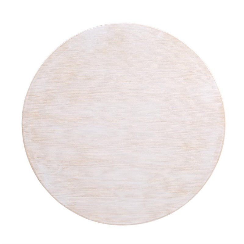 Plateau de Table Rond Pré-Percé Blanc Vintage 600mm - Bolero