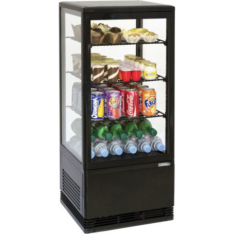 MINI VITRINE RÉFRIGÉRÉE POSITIVE 78L NOIRE