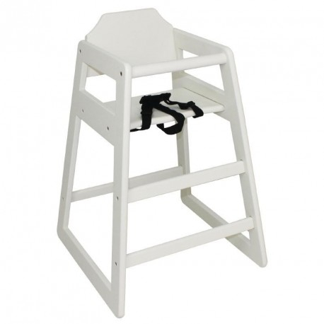 Chaise haute en bois blanche - Bolero