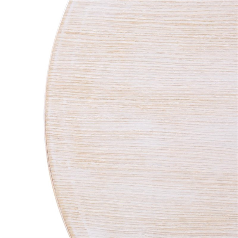 Plateau de Table Rond Pré-Percé Blanc Vintage 600mm - Bolero