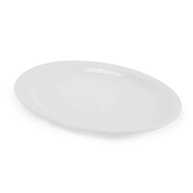 Assiette ovale Linear 295mm Olympia - Lot de 6