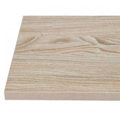 Plateau de table carré 600 mm effet bois clair - Bolero