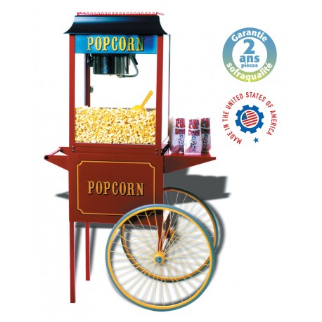 Chariot pour machine à pop-corn