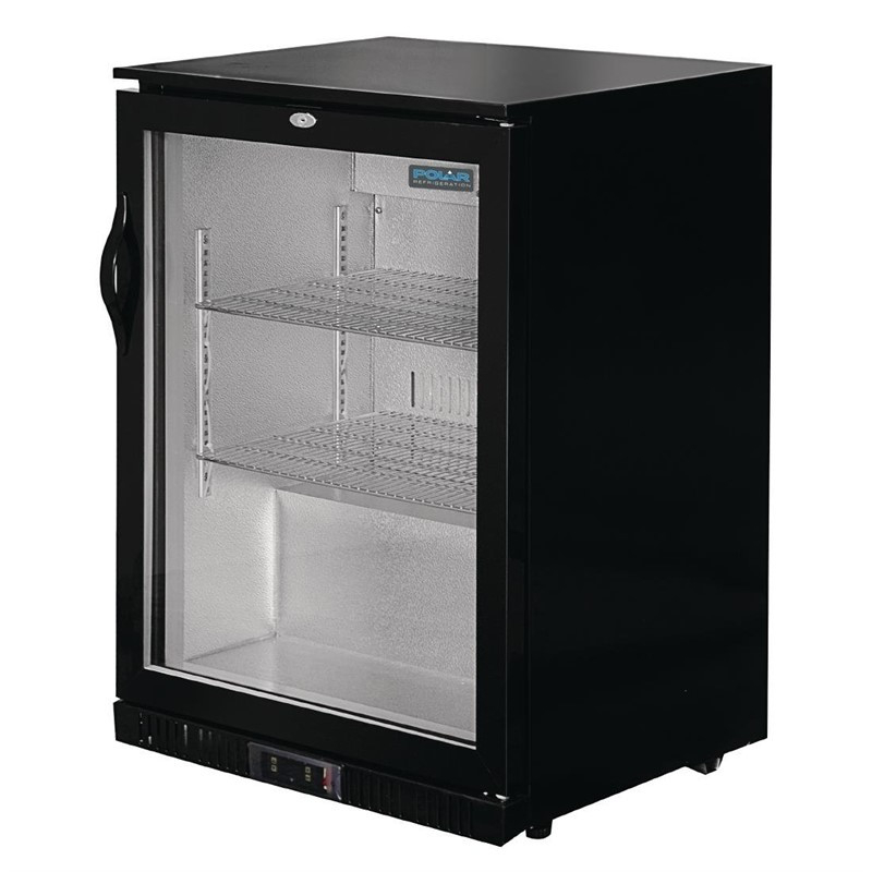 Arrière Bar Noir Porte Pivotante Vitrée Série G - 138 L - Polar