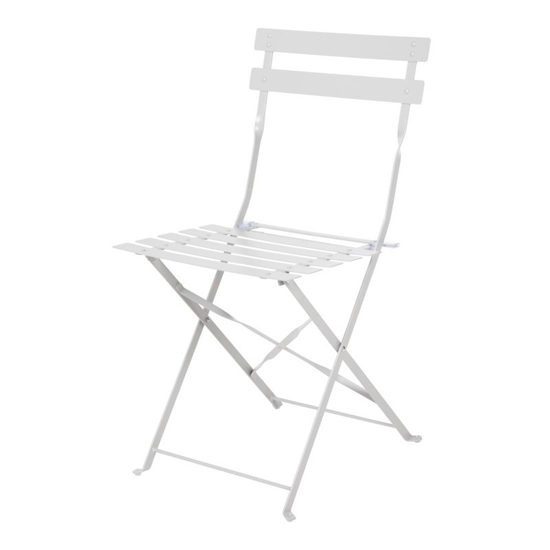 Chaise de terrasse en acier gris Bolero - Lot de 2