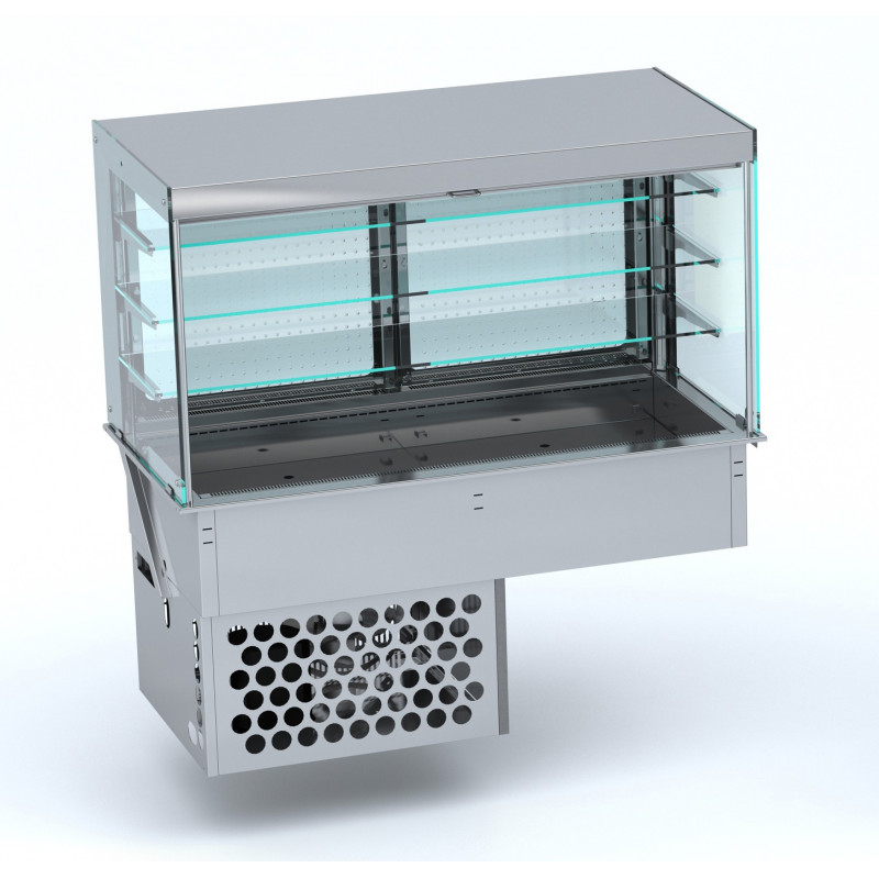 Vitrine Réfrigérée Drop-In Cubique Self-Service - 3  x GN 1/1 - Combisteel