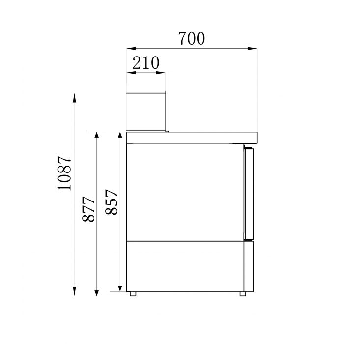 Table Pizza Réfrigérée 3 portes pour 8 GN 1/6 - Combisteel