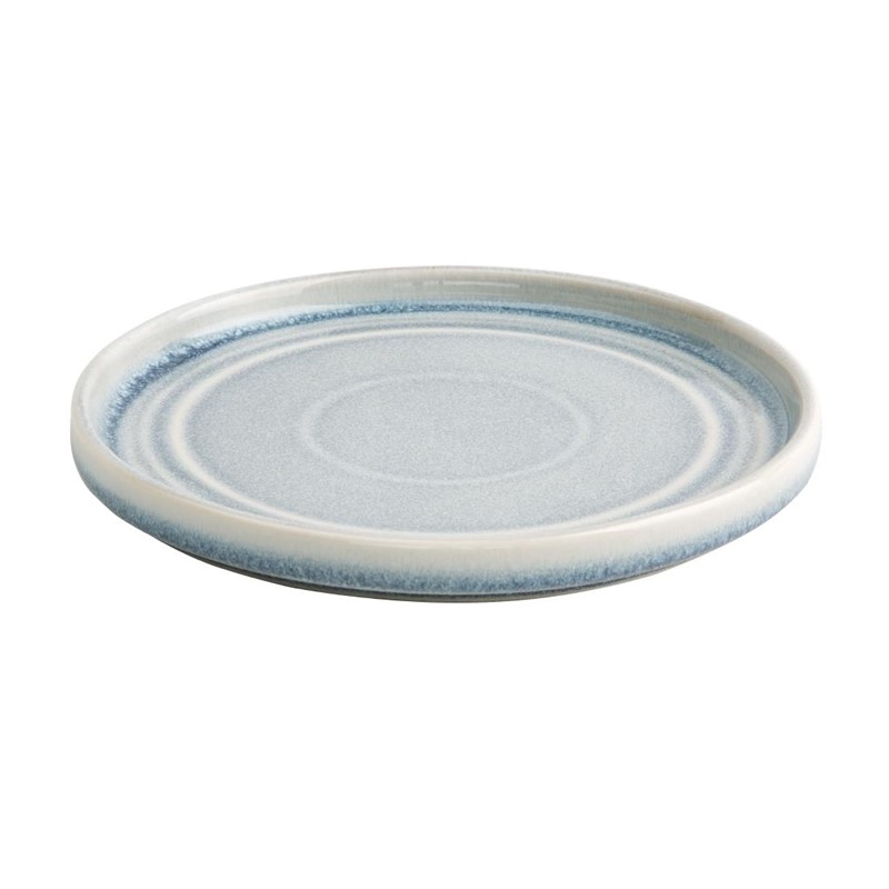 Assiette plate bleu cristallin Olympia Cavolo 18 cm - Lot de 6