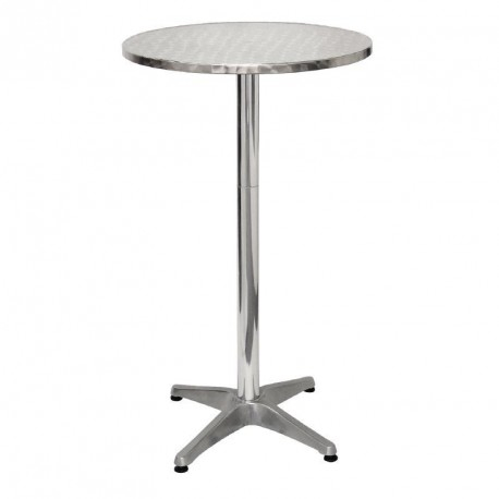 Mange-debout plateau inox pied aluminium - Bolero 600 mm