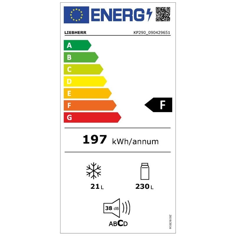 Réfrigérateur électroménager compartiment 4 étoiles 250L - LIEBHERR