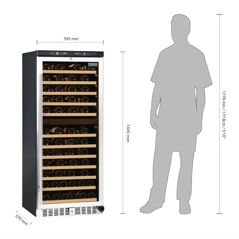 Cave à vin double zone de température 92 bouteilles