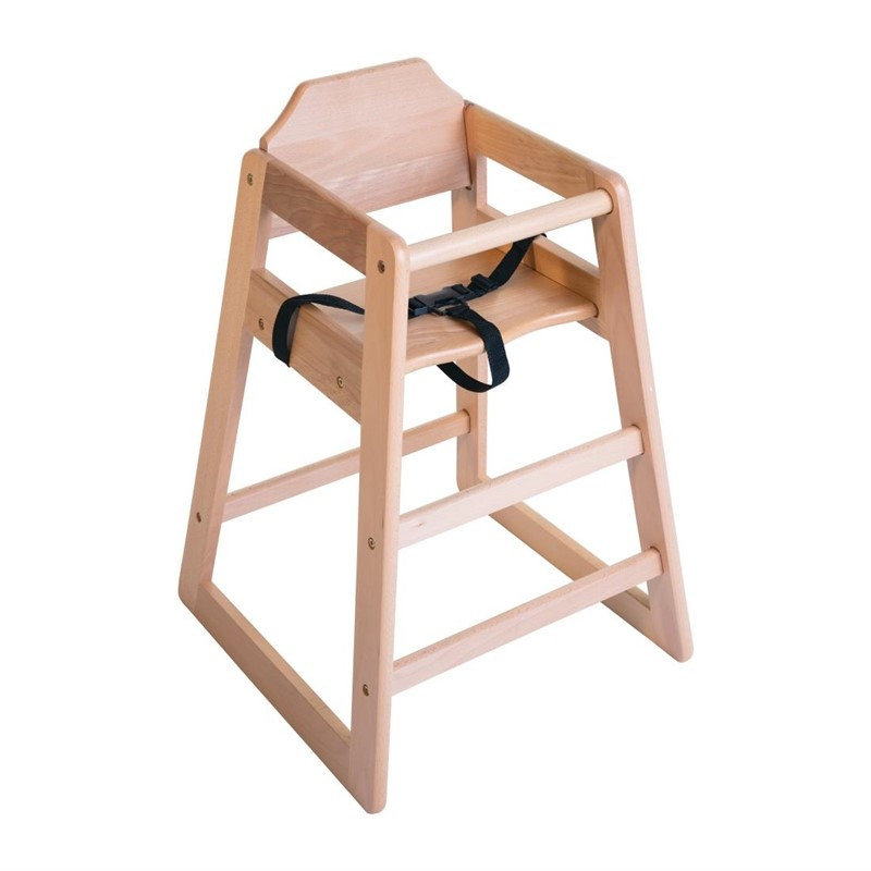 Chaise haute en bois finition naturelle - Bolero