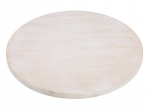 Plateau de Table Rond Pré-Percé Blanc Vintage 600mm - Bolero