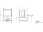 Lave-verres professionnel 350 X 350 MM Ultra avec Pompes Vidange et Savon