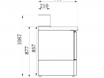 Table Pizza Réfrigérée 3 portes pour 8 GN 1/6 - Combisteel