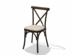 Chaise Bistrot Crossback en Bois Massif Empilable - Veba