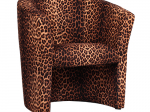 Fauteuil club CARLO imitation fourrure animale